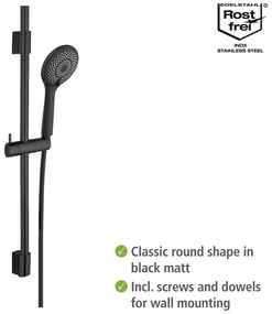 Set de duș negru din oțel inoxidabil 70 cm Water Saving – Wenko