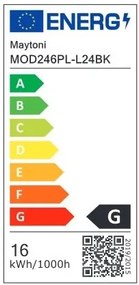 Lustra LED suspendata liniara stil minimalist Halo 120cm negru