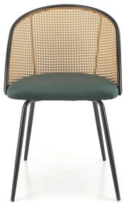 Scaun K508 ratan – velvet verde
