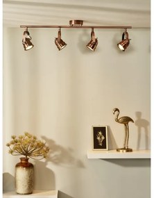 Lucide 77974/20/17 - Spot LED CIGAL 4xGU10/5W/230V de cupru