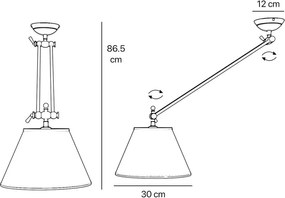 Lustra tavan cu brat articulat Snodo