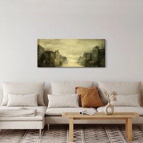 Tablou - Oraș colorat, abstracție (120x50 cm)