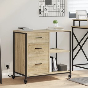 vidaXL Dulap de birou Stejar sonoma 76 x 41 x 72 cm Lemn compozit