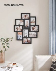 Set 10 Rame Foto, MDF, Negru