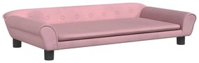3196396 vidaXL Canapea pentru copii, roz, 100x50x26 cm, catifea