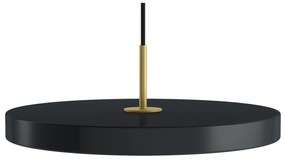 Lustra LED design scandinav diametru 43cm Asteria medium - anthracite grey/ auriu