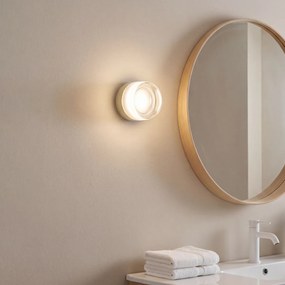 Lampă de perete de design bej cu sticlă opal IP44 - Michele