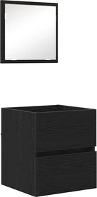 vidaXL Dulap de Baie Stejar Negru 41 x 38,5 x 45 cm Lemn compozit