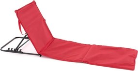 Saltea de plajă reglabilă cu spătar, roșie, 2 bucăți.