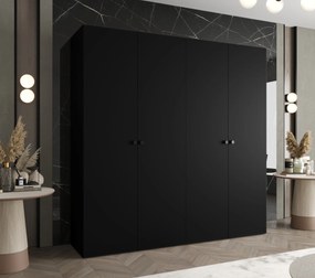 Dulap de haine 200 cm Parna 1 (Negru + Negru). 1125882