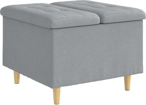 vidaXL Ottomană de depozitare Gri deschis 60 x 60 x 45 cm țesătură