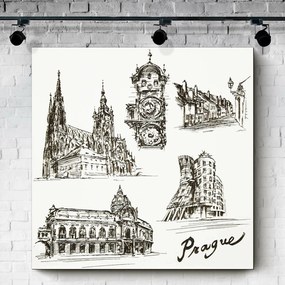 DUBLEZ | Praga - Tablou 3D gravat din lemn pentru perete