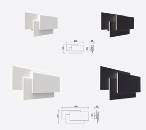 Aplica LED de perete ambientala TAHITI XL 12W neagra
