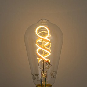 Becuri LED inteligente E27 reglabile ST64 RGBW transparente 4W 250lm 2700K