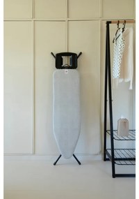 Masă de călcat Brabantia B 1008893, 124x38 cm, 7 poziții de reglare, Suport mare pentru fier, Gri deschis