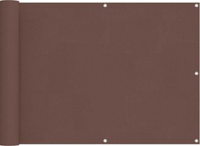vidaXL Ecran de balcon Maro 75 x 200 cm Oxford alu acoperit cu PU