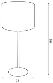 Lampă de masă ARDEN 1xE27/60W/230V d. 25 cm albă