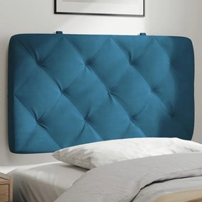 374712 vidaXL Pernă tăblie de pat, albastru, 90 cm, catifea