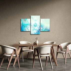 Tablou - Merkaba pe un fundal turcoaz (90x60 cm)