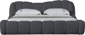 Pat dormitor dumonde, tapitat gri Royal 180x200 cm