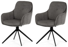 Set de scaune de sufragerie cu mecanism deîntoarcere DCH-P3174 GREY2, 2 buc.