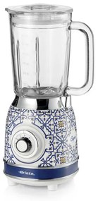 Blender Ariete Capri 0583/0C, 1000W, 1.5 L, 4 viteze + pulse, Zdrobire gheata, Alb/Albastru