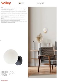 Aplică Redo 01-2714 VOLLEY 1xE14/28W/230V negru