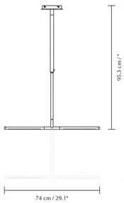 Lustră neagră LED din metal cu abajur din metal Omni Ceiling – UMAGE