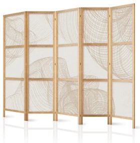 Paravan japonez - Beige shapes on a light background