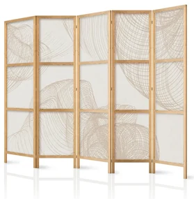 Paravan japonez - Beige shapes on a light background