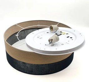 Plafonieră SIRJA WOOD 2xE27/15W/230V d. 45 cm negru/stejar