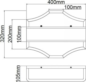 Open Design OR84832 - Aplica de perete GERDO, 2x E14/12W/230V, auriu/alb
