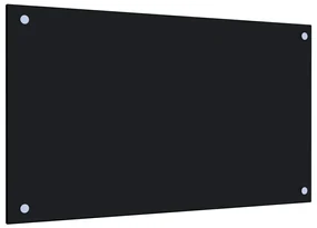 vidaXL Panou antistropi de bucătărie, negru 70x40 cm sticlă securizată