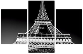 Tablou - Turnul Eiffel, alb-negru (90x60 cm)