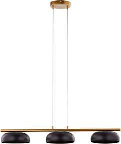 Lustru suspendat pe cablu OLAF 3xGX53/12W/230V negru/auriu