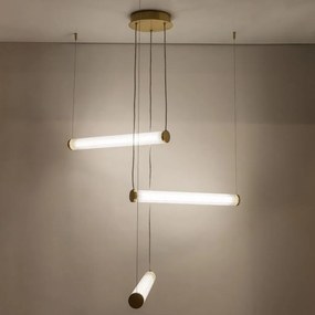 Lustra LED smart cu telecomanda COMO alama periata