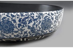 Sapho - Lavoar pentru blat PRIORI 60x40 cm ceramică/negru/albastru