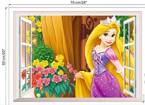 Autocolant de perete "Prințesa Rapunzel" 50x70cm