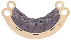 Leagăn gri/în culoare naturală din lemn de pin 39x75x38 cm Montessori – Meowbaby