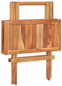 Set mobilier de bistro cu perne gri, 3 piese, lemn masiv de tec Gri, 3