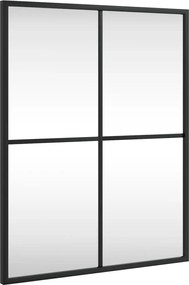 vidaXL Oglindă de perete, negru, 40x50 cm, dreptunghiulară, fier