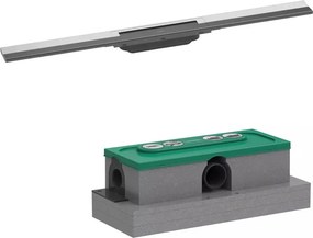 Set rigola pentru dus plus capac Hansgrohe RainDrain Flex ajustabil 80 cm crom lucios