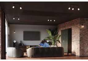 Spot FORNES 2xE27/60W/230V negru Sollux SL.1121