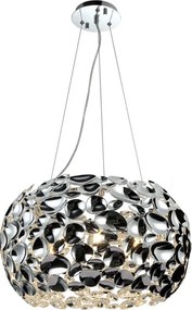 Lustra suspendata diametru 55cm, metal cromat Carera