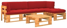 3066811 vidaXL Set mobilier paleți, 4 piese, maro miere, lemn de pin tratat