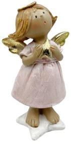 Figurina Inger ANNE, Roz  Auriu, 16cm
