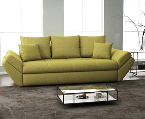Canapea extensibilă dumonde cu ladă de depozitare si sezut confortabil din spuma high-density, Loana Enjoy Green 250x100 cm