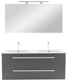 Mobilier complet de baie Vario Clam 120 alb-antracit