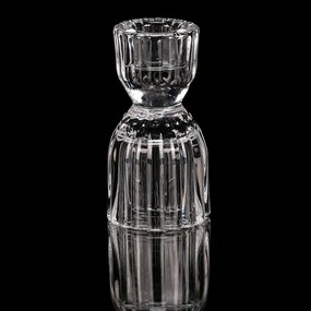 Sfeșnic de sticlă 10 cm pentru lumânare conică,transparent