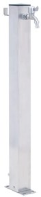Coloana de apa de gradina, 40 cm, otel inoxidabil, patrat
